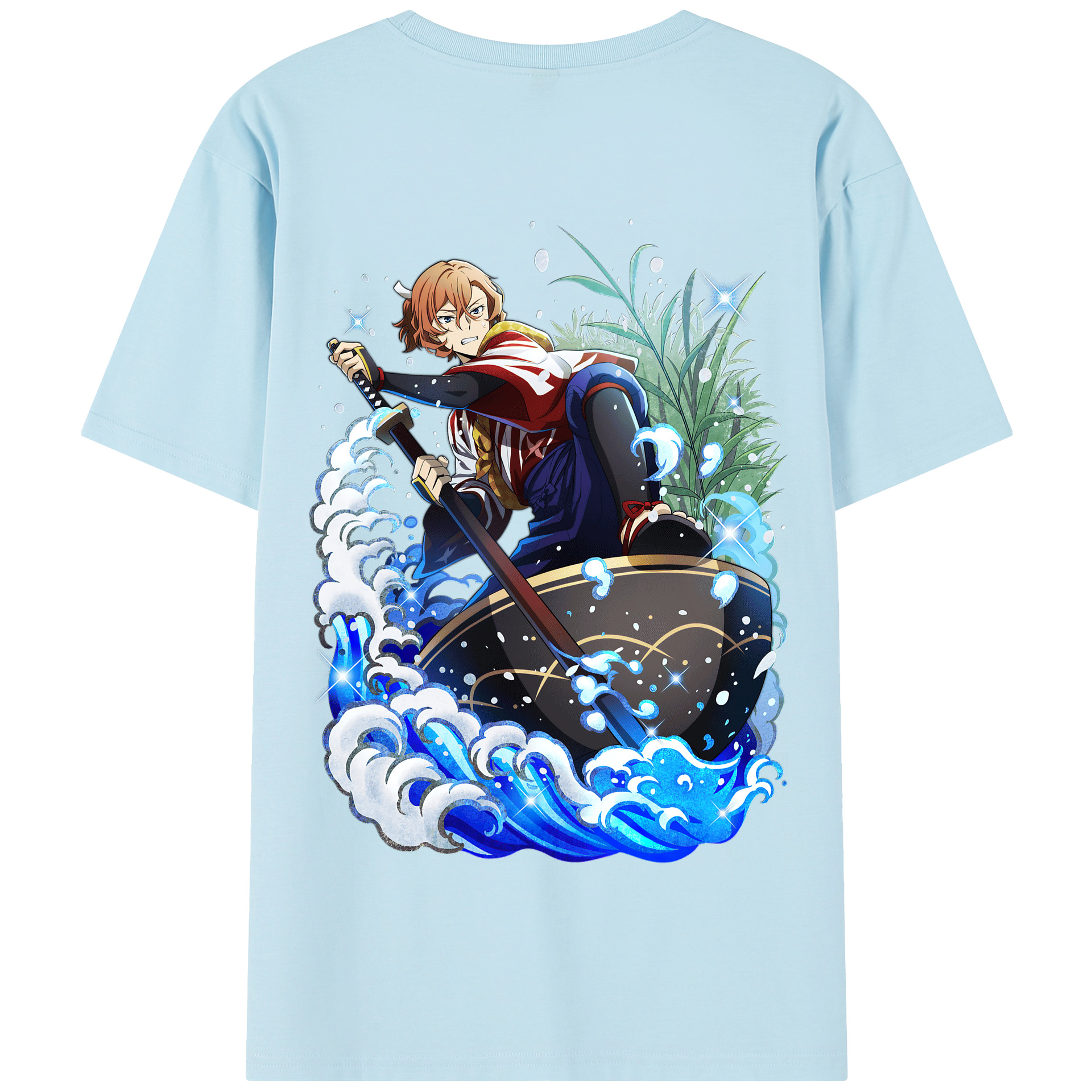 （画像用） 文豪ストレイドッグス Bungo Stray Dogs 綿100％半袖Tシャツ（背面プリント）
